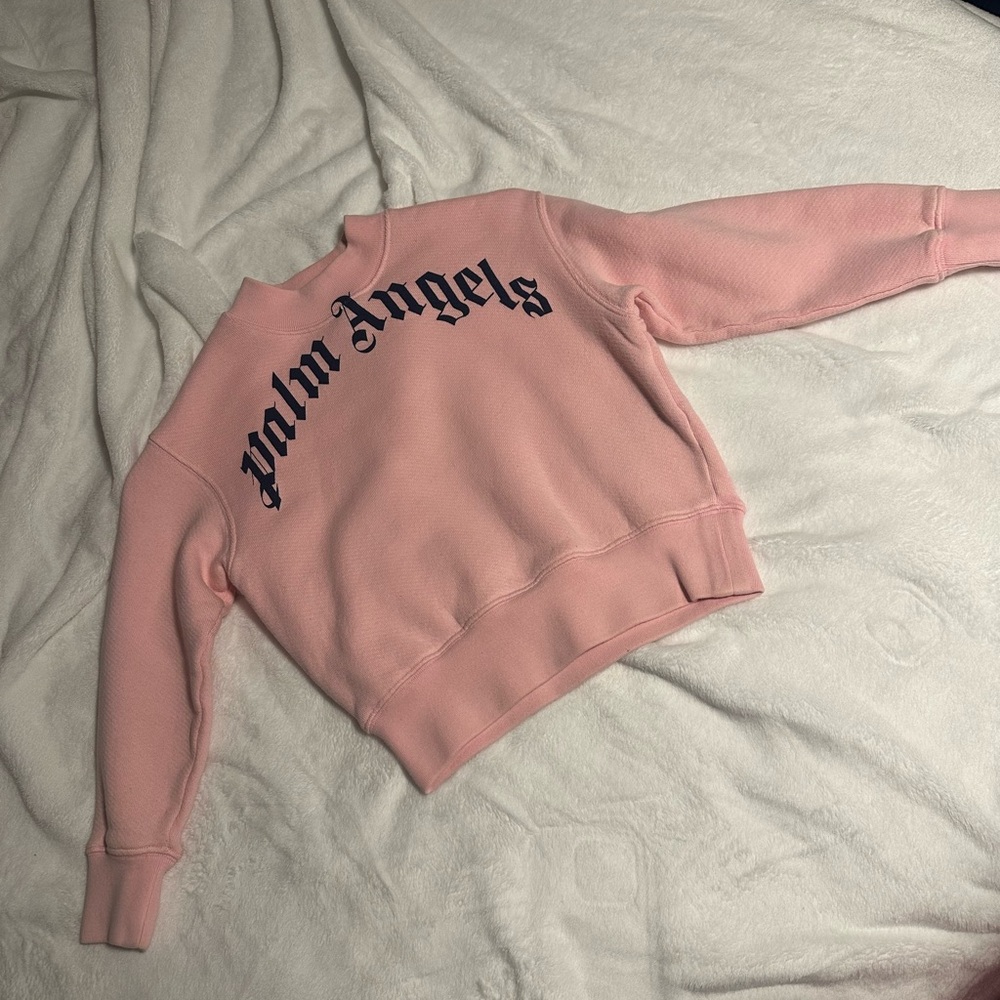 Girls pink palms angel sweater